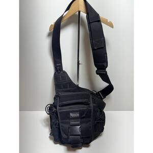 Expedition Hard Use Gear Tactical Black Jumbo Sling Bag Multi Pocket Utility